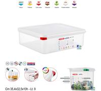 CONTENITORE GASTRONOMICO CON COPERCHIO ERMETICO LT. 9 ETICHETTA IML ART 03469
