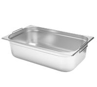 HENDI Contenitore Gastronorm GN 1/1 con maniglie, Budget Line, resistenza termica -40 °C a 250 °C, per forno e bagnomaria, 21L, 530x325x(H) 150mm, acciaio inox