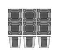 Contenitore Gastronorm Mori da cm 18x16x10 altezza inox (1 PEZZO SINGOLO)