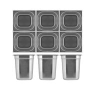 Contenitore Gastronorm Mori da cm 18x16x20 altezza. inox (1 PEZZO SINGOLO)