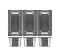 Contenitore Gastronorm Mori da cm 33x18x6,5 altezza inox (1 PEZZO SINGOLO)