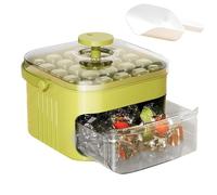 Contenitore Ghiaccio da Congelatore con Coperchio | Stampo a Pressione con Contenitore per Cubetti - Vassoio Per Ghiaccio Da Cocktail,Caffè Cocktail Whiskey Cucina Campeggio Feste Casa Appartamento Do
