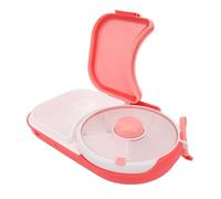 Contenitore Girevole Per Snack, Scatola Per Snack Girevole Con Coperchio Contenitore Per Snack Riutilizzabile Con Dispenser A 5 Scomparti, Vassoio Per Frutta Sigillato (Roseo)