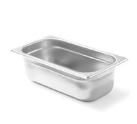 HENDI Contenitore Gastronorm GN 1/3, Budget Line, resistenza termica -40 °C a 250 °C, per forno e bagnomaria, 4L, 325x176x(H) 100mm, acciaio inox