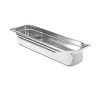 HENDI Contenitore Gastronorm, GN 2/4, resistenza termica -40 °C a 300 °C, compatibile con i forni a convezione, frigoriferi, bagno María, chafing dishes, 8.6L, 530x162x(H)150mm, acciaio inox 18/10