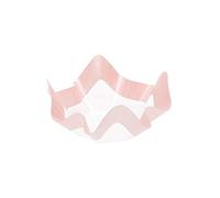 Contenitore Grande in PET Rosa Perlato - Ciotola COPPA in plastica TRASPARENTE con Bordo Rosa - per caramelle, marshmallow, dolci, confetti ecc. - Addobbo, decorazione tavola torta, buffet ecc.