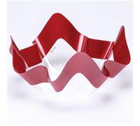 Contenitore Grande in PET Rosso Perlato - Ciotola COPPA in plastica TRASPARENTE con Bordo Rosso - per caramelle, marshmallow, dolci, confetti ecc. - Addobbo, decorazione tavola torta, buffet ecc.
