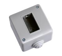 Contenitore grigio da parete per moduli, compatibile con BTicino Matix, 1 modulo, da interno, Scatola per impianto elettrico, tecnopolimero ad alta resistenza, per pulsanti, prese, interruttori