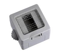 Contenitore grigio da parete per moduli, compatibile con BTicino Matix, 1 modulo, IP55 da esterno, Scatola per impianto elettrico, tecnopolimero ad alta resistenza, per pulsanti, prese, interruttori