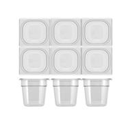 Contenitore H&H policarbonato trasparente freezer cm 18x17x20 altezza.