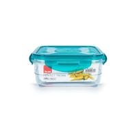 Contenitore Ibili Perfect Tritan 0.8L Quadrato Piatto Turquoise Ermetico