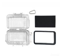 Contenitore impermeabile trasparente antiurto con interno foderato in schiuma per una protezione affidabile di fotocamere, strumenti e elettronica portatile (trasparente-M)