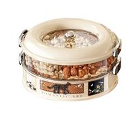 Contenitore impilabile per snack, girevole a bocca larga, 20 x 15 cm, organizer per alimenti per famiglia, studenti, adulti, uomini, donne, cucina, casa, feste al chiuso, facile accesso, multi