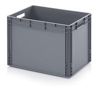 Contenitore impilabilie, LxPxA 600x400x420 mm, grigio, capacità 83 litri.