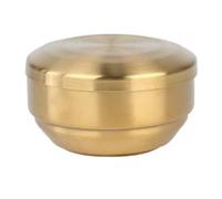 Contenitore in acciaio inossidabile 304 isolato con coperchio, cucina coreana al vapore, doppia ciotola for riso, ciotola for zuppa, ciotole for mescolare, ciotole for cereali(Gold-M-With lid)