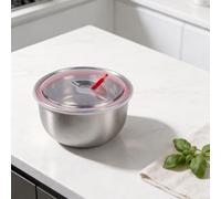 Contenitore in acciaio inox con coperchio ermetico per insalate istantanee, insalate e riso, riscaldamento a microonde (A)