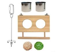 Contenitore in acciaio inox per uccelli, gabbie per pappagalli, in rattan