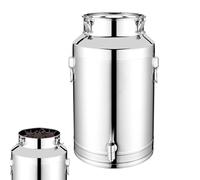 Contenitore in Acciaio,Secchiello da Vino,Contenitore per olio con coperchio - per Alimenti Secchi, Cereali, Snack, Cucina, Dispensa, Piano Cucina, Scaffali, Camper, Appartamento,