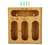 Contenitore in bambù per la conservazione degli alimenti, organizer da a cassetti, scatola in legno con finitura lucida per la conservazione degli alimenti nella dispensa di (Colore bambù)