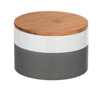 Wenko scatola portaoggetti Malta con coperchio in bambù, grigio, 0,75 litre