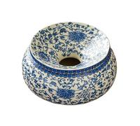 Contenitore in ceramica fondi di tè, bacinella tè vintage, posacenere di protezione ceneri volanti, separazione tra umido e secco, for riporre i fondi di, accessori cerimonia del in casa(Blue)