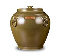 Contenitore in ceramica per la conservazione del riso, contenitore in ceramica per la conservazione di riso e cereali con coperchio, dispenser per riso cinese a tenuta stagna, barattoli per vino per u