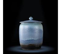 Contenitore in ceramica per riso con coperchio, chiusura ermetica per la freschezza, ideale per conservare riso, farina, noci, snack, cereali, zucchero e caffè nella dispensa della cucina