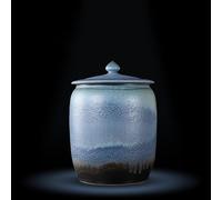 Contenitore in ceramica per riso con coperchio, chiusura ermetica per la freschezza, ideale per conservare riso, farina, noci, snack, cereali, zucchero e caffè nella dispensa della cucina