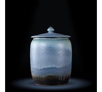 Contenitore in ceramica per riso con coperchio, chiusura ermetica per la freschezza, ideale per conservare riso, farina, noci, snack, cereali, zucchero e caffè nella dispensa della cucina
