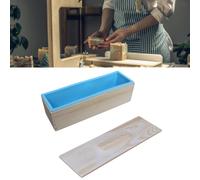 Contenitore in Legno con Coperchio per Sapone Flessibile E Stampo Rettangolare