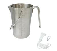 Contenitore in metallo per campionatore d'acqua con scala interna ed esterna per campionamento di liquidi, include corda per un facile trasporto, ideale per test di acqua di lago e fiume