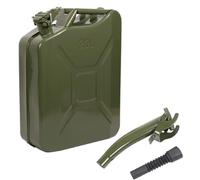 Contenitore in metallo, versatile contenitore per acqua e liquidi con beccuccio e maniglia, contenitore portatile per acqua, barattolo di stoccaggio durevole per auto, camion, moto, attrezzature autom