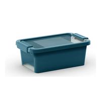 Contenitore in plastica Bi-Box con coperchio XS 10x26,5x16 cm avalon teal Petrolio