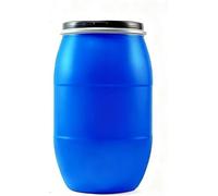 Contenitore in Plastica Blu da 120 Litri di Grande capacità con Coperchio, Versatile Fusto A Bocca Larga per Uso Domestico, Garage, Agricolo E Industriale.