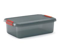 Contenitore in plastica con coperchio grigio fumo 28 l Grigio