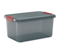 Contenitore in plastica con coperchio grigio fumo 43 l Grigio