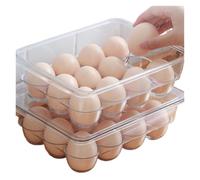 Contenitore in plastica con coperchio, portauova antipolvere, contenitore for frutta e verdura for frigorifero, compatibile l'organizzatore del cassetto della cucina(37X11X8CM)
