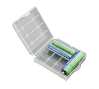 Contenitore in plastica per batterie ricaricabili AA AAA, confezione da 4, custodia protettiva trasparente con design ad incastro, mantiene la battaglia