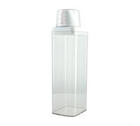 Contenitore in plastica per detersivo per bucato, con misurino e beccuccio, ermetico, a prova di umidità, con guarnizione in silicone, per la casa (1900 ml)