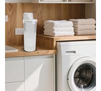 Contenitore in plastica per sapone da bucato con ampia apertura per misurare e versare comodamente il detersivo (rotondo (1800 ml)