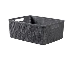 Contenitore in plastica riciclata Keter Curver Jute M 36x28x14,5 cm grigio Grigio