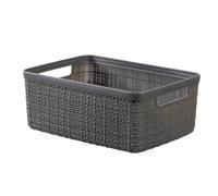 Contenitore in plastica riciclata Keter Curver Jute S 26,5x20x10,5 cm grigio Grigio