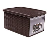 Contenitore in plastica Stefanplast Elegance M 29x39x21moka Di colore marrone