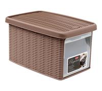 Contenitore in plastica Stefanplast Elegance S 19x29x16 cm tortora Grigio-marrone
