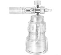 Contenitore in schiuma da 1 l per idropulitrici con 14 connettori rapidi, ugello spray regolabile e controllo dell'uscita della schiuma per auto, barche e marciapiedi