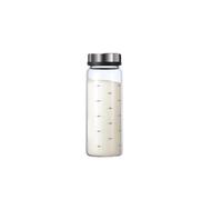 Contenitore in vetro borosilicato per condimenti, pepe, spezie, sale, sesamo, condimento solido, bottiglia con coperchio rotante (300 ml)