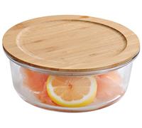 Contenitore In Vetro + Coperchio Bambu 17x7 KESPER