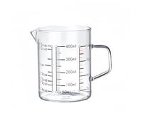 Contenitore in vetro da laboratorio 1 misurino in vetro con manico e beccuccio a V, becher da laboratorio, cucina, for latte caffè, oz/ml(400)