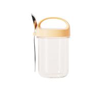 Contenitore in vetro per la preparazione dei pasti con cucchiaio staccabile per farina d'avena, cereali, noci, yogurt, insalata, scatola sigillata per farina d'avena con coperchio