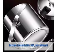 Contenitore inox 304 doppio livello, mantiene freddo.